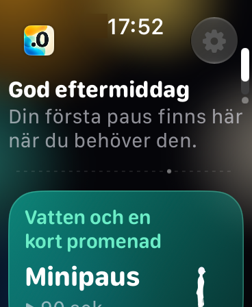 DotZero on Apple Watch suggesting a break for the moment