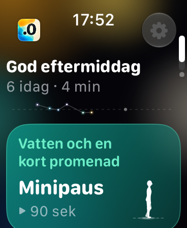 DotZero på Apple Watch: förslag för stunden