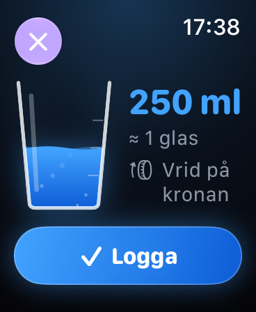 Vatten med kronan
