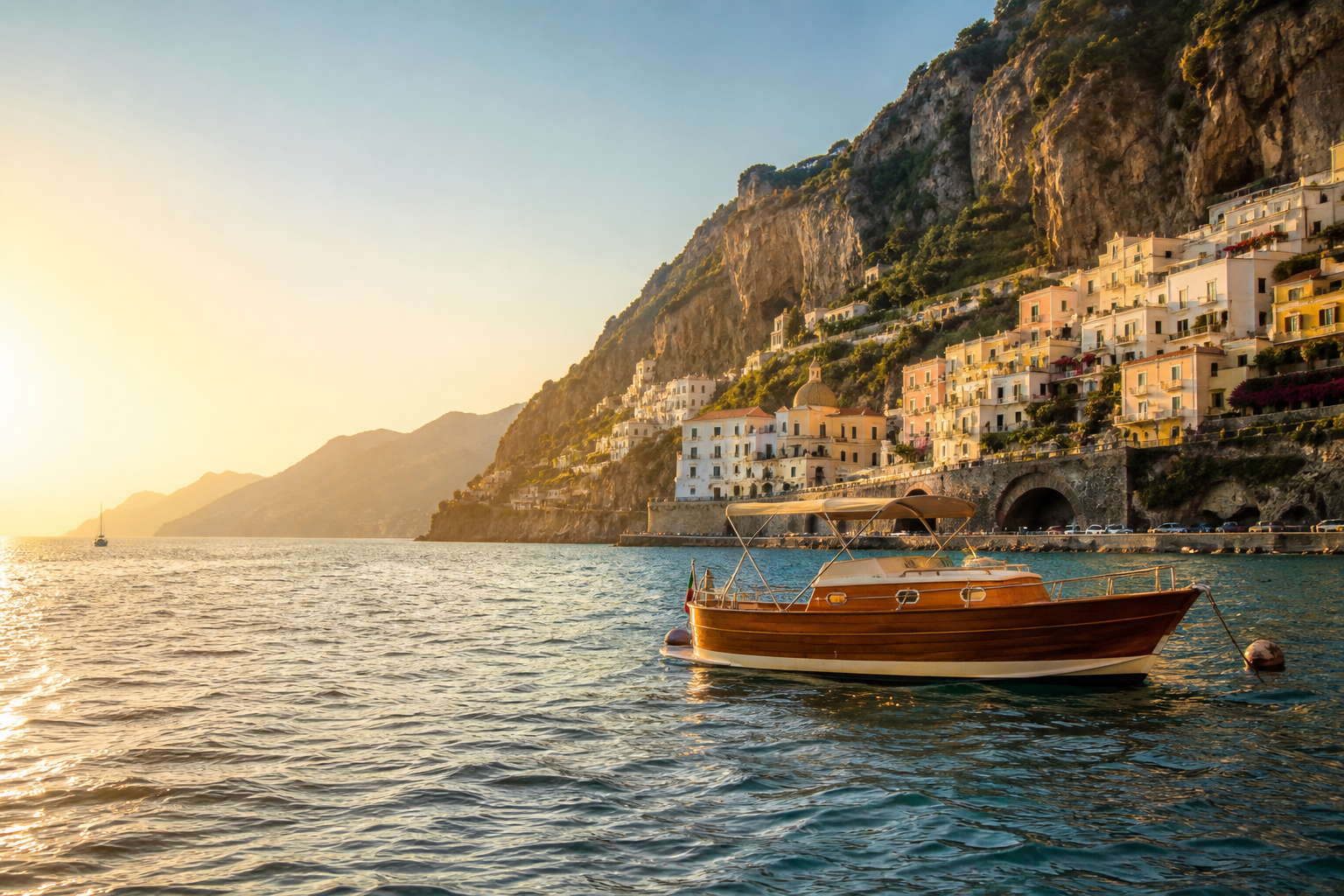 Italian harbor in a FrameMate slideshow